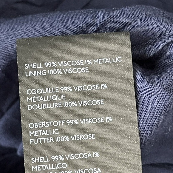 Anthropologie Size 0 Dress Elmira Ruffled MIDI Drawstring Waist Paisley Navy - Picture 13 of 13